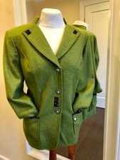 Blazer Janker Damen Jacke Trachten Landhaus Wolle gebürstet grün 21 24 40