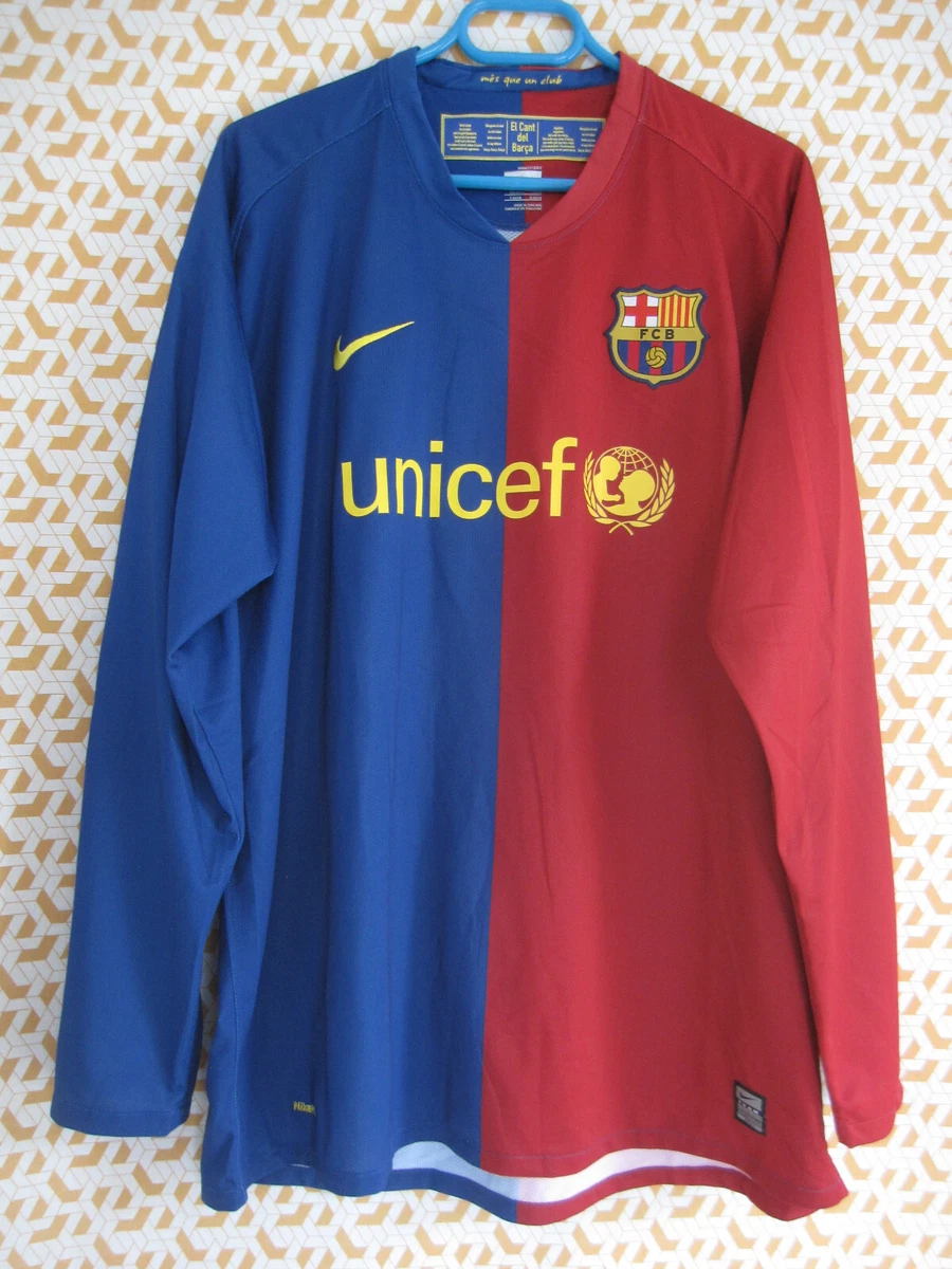 Maillot Rétro Barcelone Extérieur 2008/2009 Manches Longue