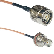 RG316 RP-TNC MALE to BNC FEMALE BIG BULKHEAD RF Cable Rapid-SHIP LOT
