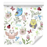 10M Vlies Blumen Tapete Kinderzimmer VöGel Eulen Schmetterlinge Natur Xxl 2776