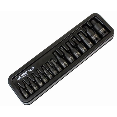 Set Di 15 Chiavi A Bussola Torx Impact 1/4 3/8 1/2 T6-T70 - Foto 4