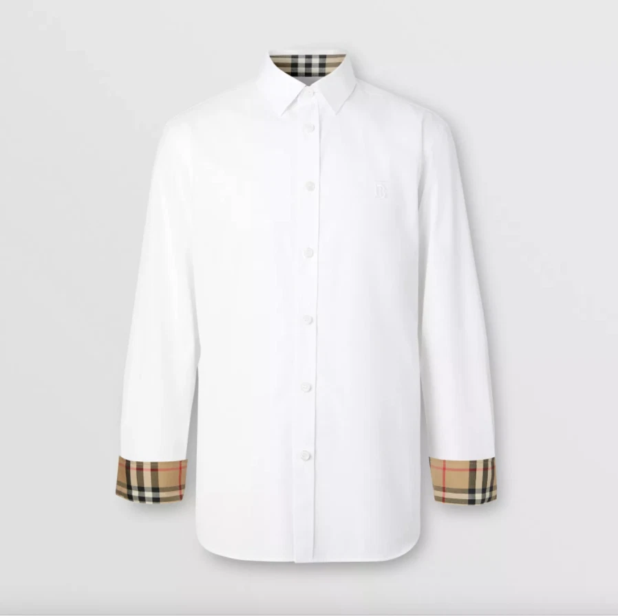 Burberry London Men s Cotton Poplin Logo TB Regular Fit Shirt Deal
