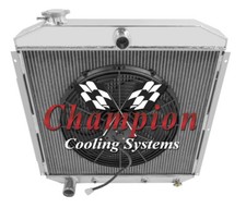 Sr Champion 3 Row Radiator W 16 Fan For 1953 - 1956 Ford Truck V6 V8 Engine