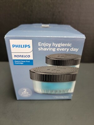 Philips Norelco Quick Clean Pod Cartridge 2 Pack New!