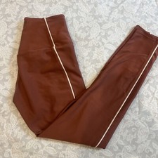 Abercrombie  Fitch YBP SculptLUX 7/8 Burnt Red Leggings Pockets XS Short