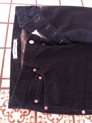 GIANFRANCO FERRE STRAIGHT LEG MIDNIGHT  BLUE JEANS FLY BUTTON 34 EU 48   MADE