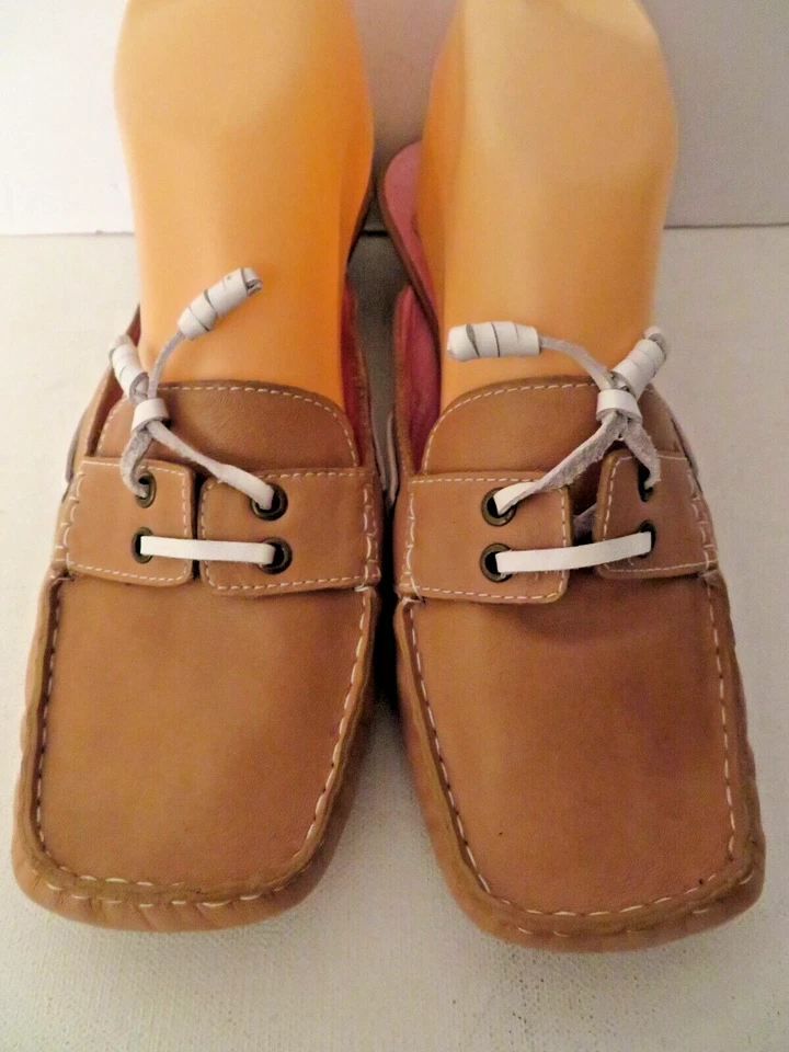 Indigo by Clarks Talla 8.5B Cuero Mules Tacones Sandalias Zapatos Deslizables Sin Cordones Nuevo Foto 4 de 4