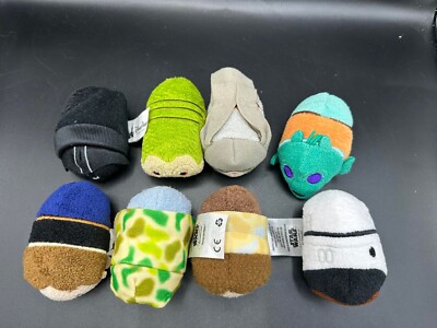Disney Tsum Tsum STAR WARS Set of 8 Plush Rey Fin Leia Jabba Han