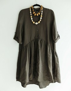 green linen dress zara