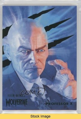 2023 Fleer Ultra Wolverine Green Foil Professor X #55 READ 1d5r