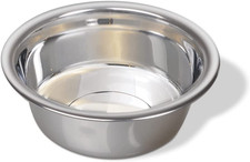 Pets Medium Lightweight Stainless Steel Dog Bowl, 32 OZ Food And Water Dish, Nat