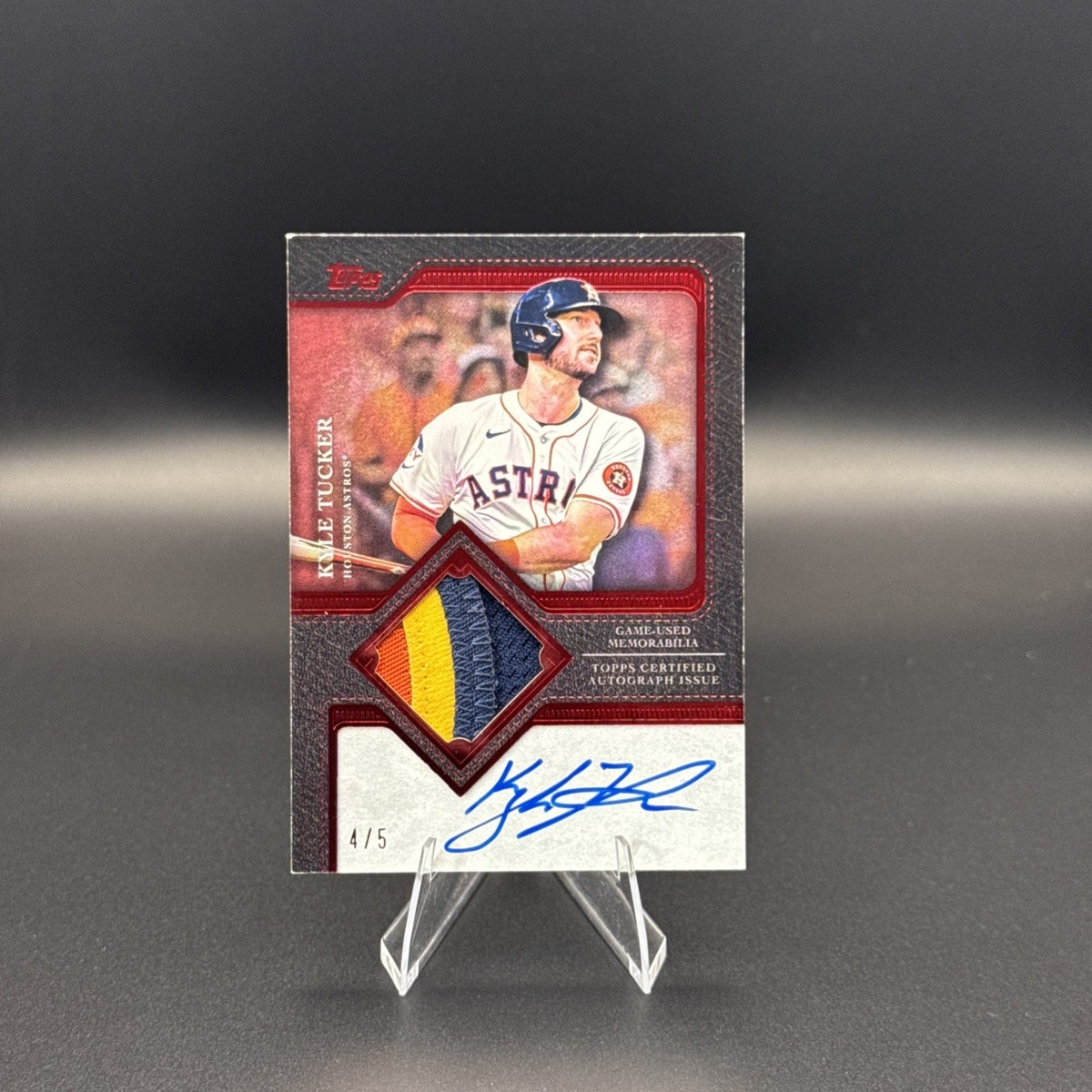 記念グッズ Kyle Tucker MLB Full Logo Patch Auto 1/1 2025 Topps Series 1 - Topps Flagship Autograph Patch Kyle Tucker