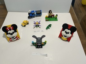 Lego Lot Of 3 Mickey And Minnie,Lego Bricks Heads(40271)and Classic(10696)