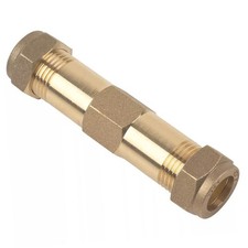 BAG OF 10 - 22mm Brass Compression Repair Coupling - FREE Next-Day Delivery