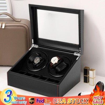 Automatic Rotation Watch Winder Box 4+6 Self Winding Display Box Storage Case