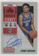 2018-19 Panini Contenders Premium Edition Silver Prizm Jerome Robinson Auto 6o3