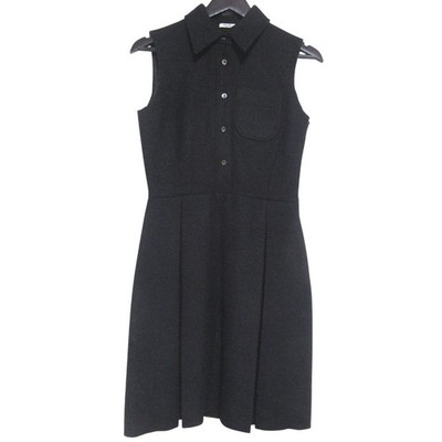 Miu Miu Wool Mohair Sleeveless Knee-Length Shirt Dress Size 38, Black Women USED | eBay Miu Miu Wool Mohair Sleeveless Knee-Length Shirt Dress Size 38, Black Women USED | eBay