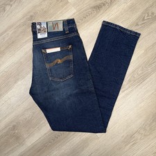 Nudie Jeans Denim Dude Dan Organic Cotton Stretch Dark Fuzz 30R W30 L32