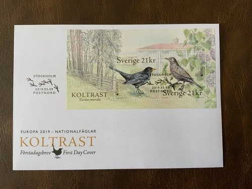 Sweden 2019 #2843 Europa Birds - FDC