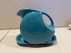 Fiestaware Large Disc Pitcher Turquoise Homer Laughlin Fiesta Retired  Jug