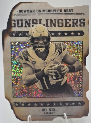 2022 Bowman's Best University Bo Nix #GB-8 Gunslingers & Bandits Die Cut Shimmer