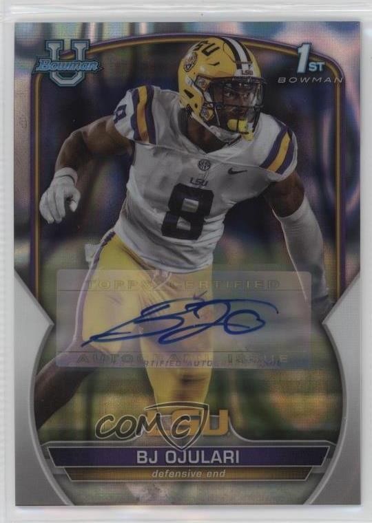 2022 Bowman U Chrome Prospect Lava Refractor 69/199 BJ Ojulari #58 Auto 19rf