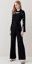 SOLD OUT New With Tags Karen Millen Forest Green Jumpsuit - 6 -