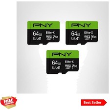 Elite-X 64GB Class 10 U3 V30 microSDXC - High Speed 100MB/s for Apps  Video