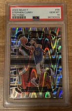 2023-24 Panini Select Concourse Stephen Curry #56 Tectonic Prizm PSA 10
