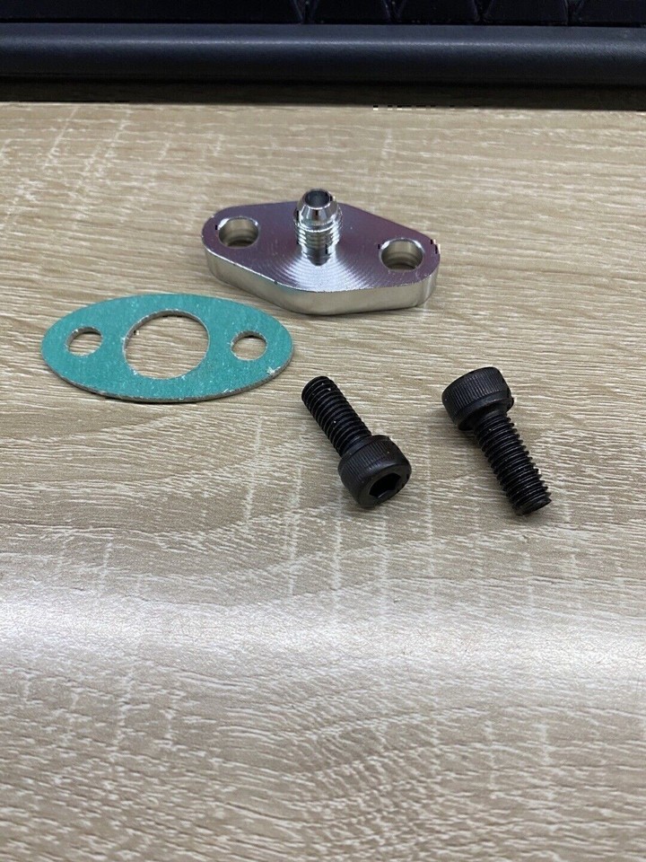 Turbo Oil Drain Outlet Flange Gasket Adapter Kit Set Fitting T3 T4 AN4 Turbo Oil Drain Outlet Flange Gasket Adapter Kit Set Fitting T3 T4 AN4