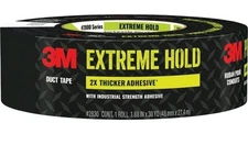 3M EXTREME HOLD DUCT TAPE, 1.88 In x 35 Yd, Black, Heavy-Duty, Thick adhesive