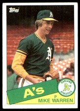 Mike Warren 1985 Topps #197 Athletics MLB READ FREE SHIPPING AutographDen