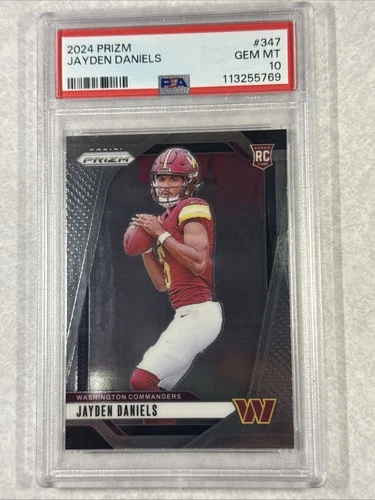 2024 Panini Prizm Jayden Daniels RC Rookie Card #347 PSA 10 Football Gem Mint!