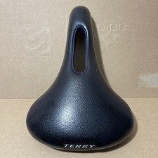 Vintage 90s Terry Liberator Comfort Road Bike Saddle Black Blue Italy Selle
