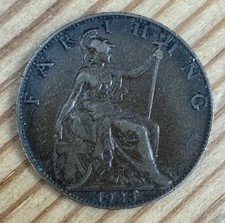 1923 Farthing, United Kingdom, George V (Bronze, 2.8 g, 20 mm), Ungraded