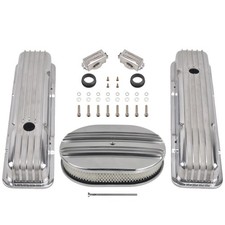 Short Finned Valve Covers 12 Air Clean Kit For 1958-86 Sbc Chevy 327 350 400 Short Finned Valve Covers 12 Air Clean Kit For 1958-86 Sbc Chevy 327 350 400