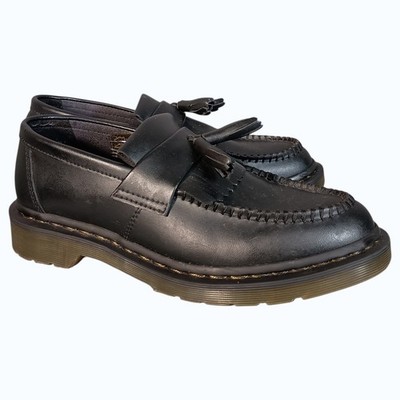Dr. Martens Shoes 9 Womens Black Adrian Quad Vegan Leather Loafer Platform Low