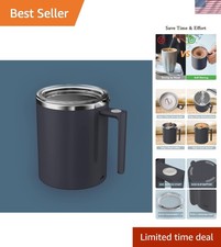 Rechargeable 12.2oz Self-Stirring Mug with Magnetic Stirrer - Effortless Mixing