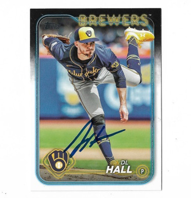 Milwaukee Brewers DL HALL  Signed 2024 Topps Update Card #US112