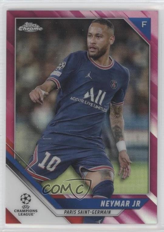 2021 Topps Chrome UEFA Champions League Pink Refractor 145/175 Neymar Jr #50 fm0