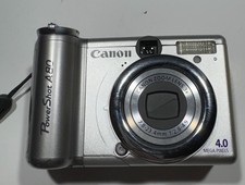 Canon PowerShot A80 4.0MP Digital Camera 3x Optical Zoom Silver with Case  Box