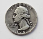 1947 Washington Quarter 90% Silver US Coin