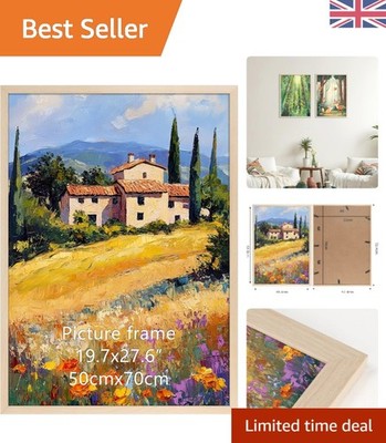 Wunderschöner 50x70cm Aluminiumrahmen mit Holzoptik - Geschenk für jeden Anlass
