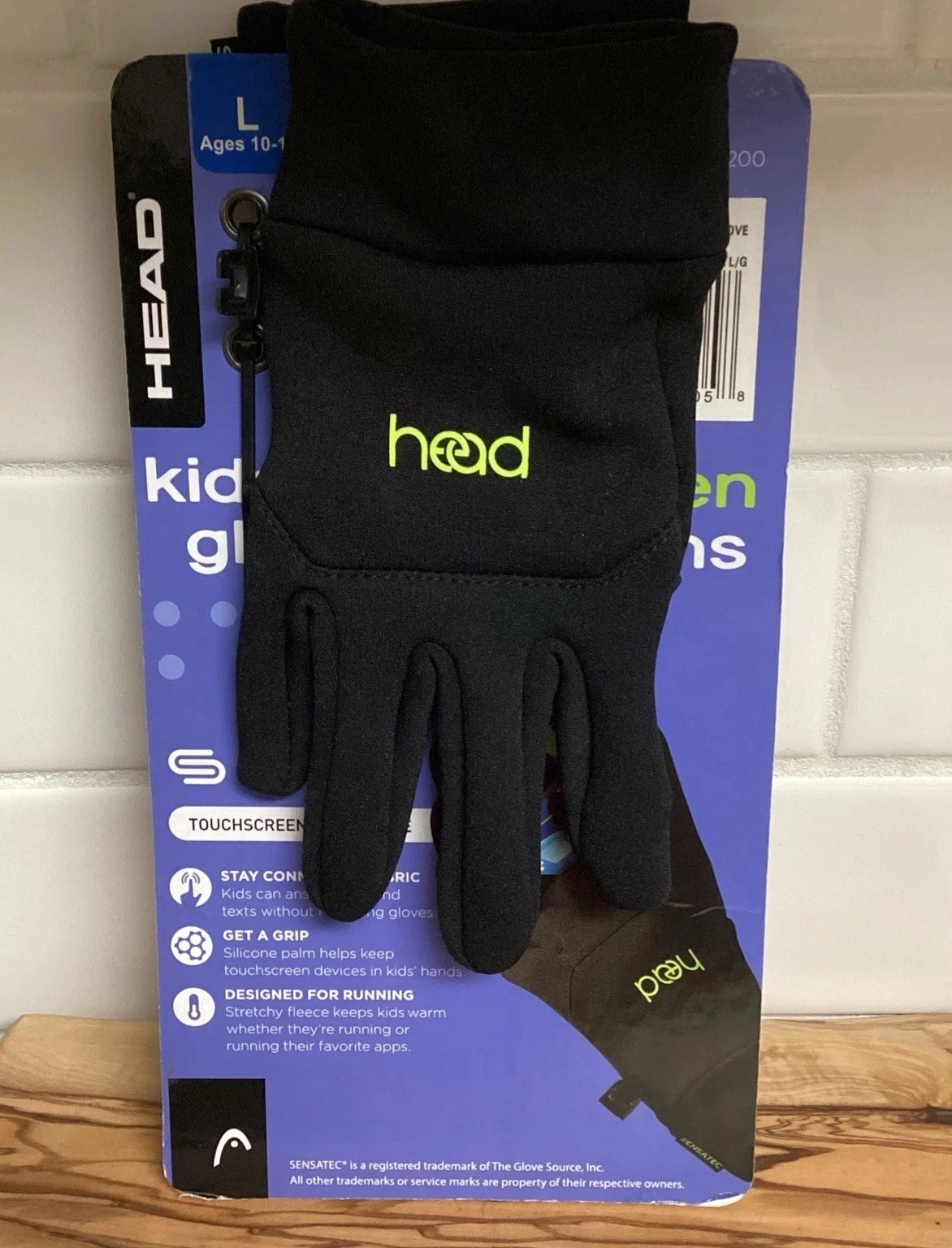 Head Kids Touchscreen Gloves Black Youth Size Large Age 10-14 L Lg Unisex