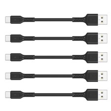 10cm Short USB C Charge Cable 5 Pack 4 Inches Durable USB A to USB Type C 3A Fas