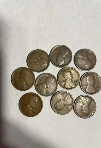 10 1913 S Lincoln Wheat Cent Penny Pennies In Very Good condition