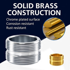 Faucet Aerator Adapter   55/64" Male to Male M22  M22 , Chrome-Plated Brass S...