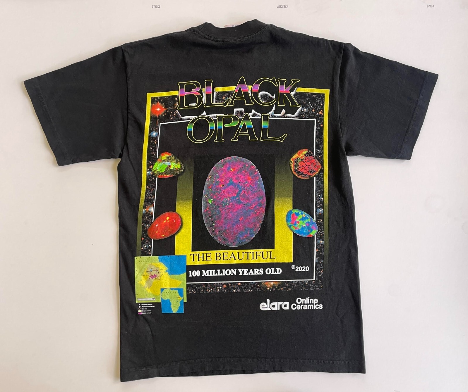 Online Ceramics Black Opal Small New Uncut Gems A24 Black T-Shirt-image