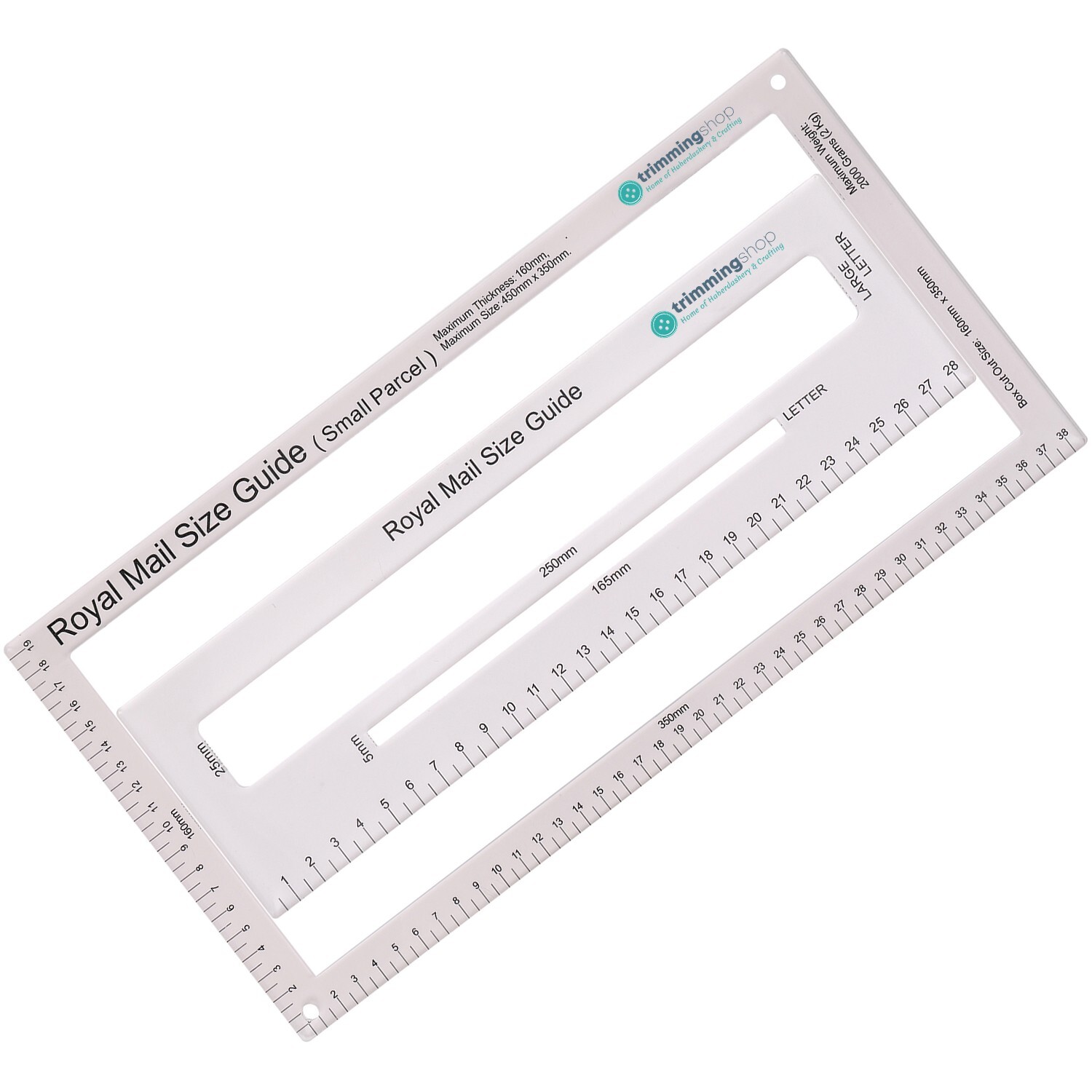 Mail Ruler Royal Mail PPI Postage Letter Parcel Size Guide Post Office Postal ...