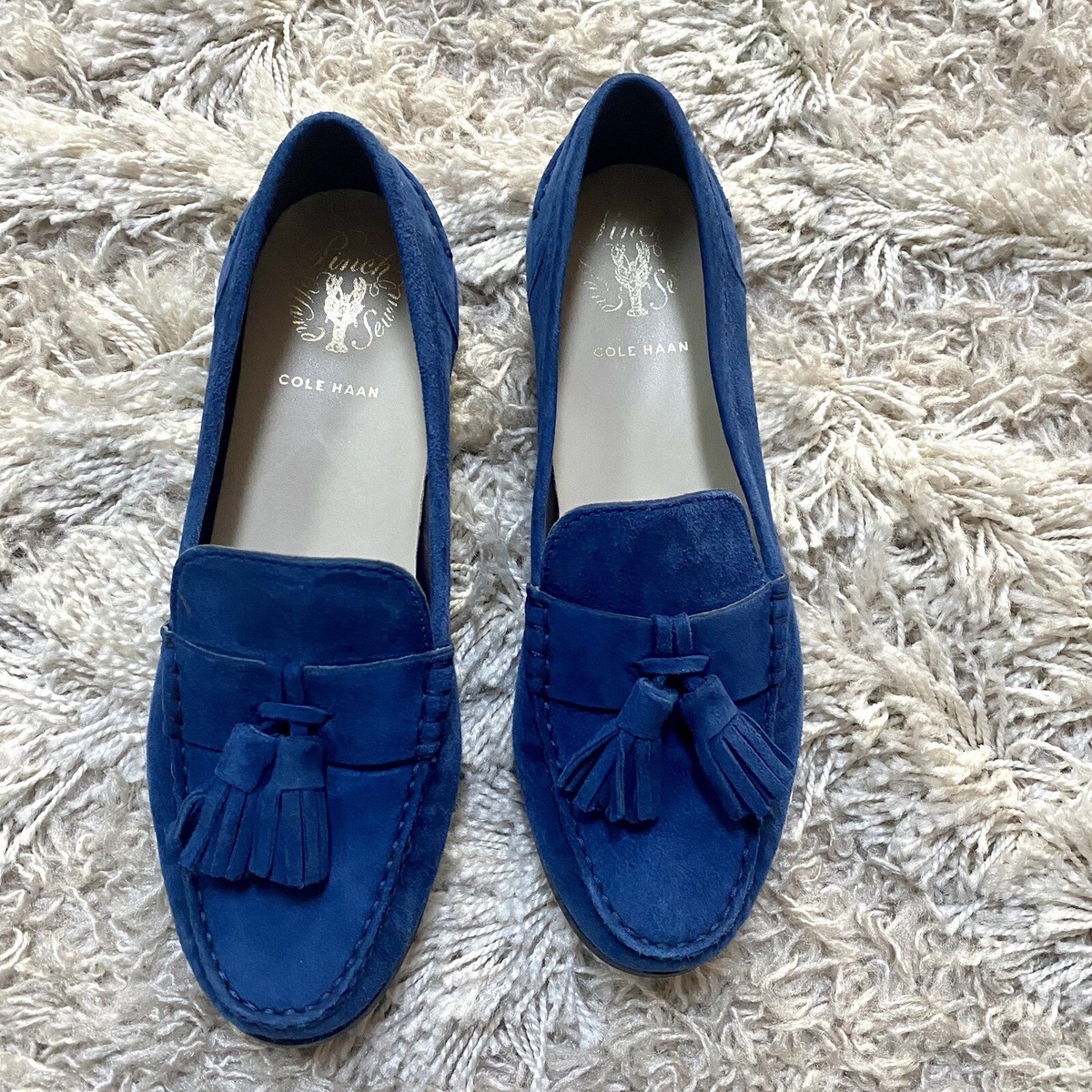 Cole Haan Navy Suede Tassel Lug Sole Loafers Cole Haan Unveils Exclusive ZeroGrand shoes with award  main image 2